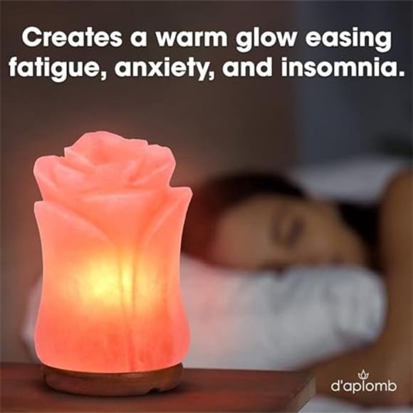 100% Authentic Natural Himalayan Salt Lamp; Hand Carved Flower Rose Crystal - Picture 2 of 5